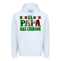 White El Papa Mas Chingon Mexican Premium Hoodie - LillyAllenDesigns