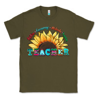 Army Green teacher sunflower listen encourage motivate inspir Classic Tee - Zillion Design Studio