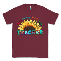 Burgundy teacher sunflower listen encourage motivate inspir Classic Tee - Zillion Design Studio