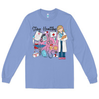 Colony Blue stay healthy nurse Long Sleeve Tee - MaliasSmallBusiness