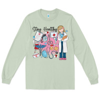 Matcha stay healthy nurse Long Sleeve Tee - MaliasSmallBusiness