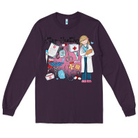 Plum stay healthy nurse Long Sleeve Tee - MaliasSmallBusiness