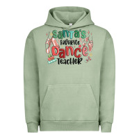 Pigment Oil Green santa's favorite dance teacher Urban Hoodie - MaliasSmallBusiness