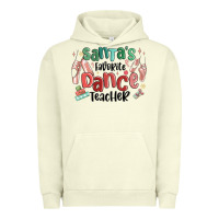 Pigment Pistachio santa's favorite dance teacher Urban Hoodie - MaliasSmallBusiness