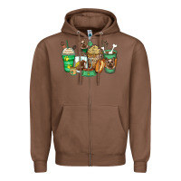 Chestnut yorkshire terrier coffee cups Zipper Hoodie - Zillion Design Studio