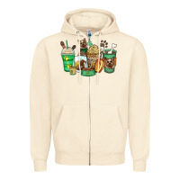 Sandshell yorkshire terrier coffee cups Zipper Hoodie - Zillion Design Studio
