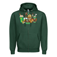 Sports Green yorkshire terrier coffee cups Zipper Hoodie - Zillion Design Studio