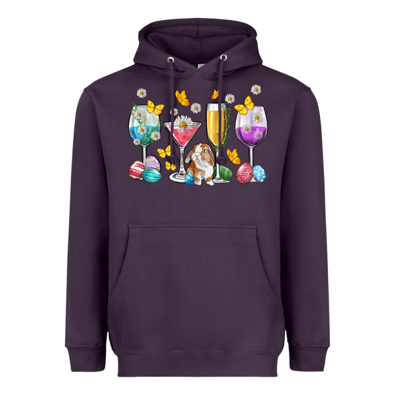 Easter Wine Glasses Easter Day Heavyweight Hoodie by Neo Western | Teevron