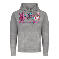 Cloud Rock peace love nurse Vintage Hoodie - AdoDesignShop