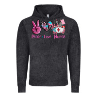 Vintage Black peace love nurse Vintage Hoodie - AdoDesignShop