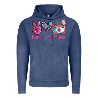Vintage Denim peace love nurse Vintage Hoodie - AdoDesignShop