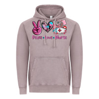 Vintage Zinc peace love nurse Vintage Hoodie - AdoDesignShop
