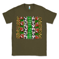 Army Green football brush strokes Classic Tee - texasbilliewilder