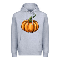 Heather Grey pumpkin Premium Hoodie - BarkalooDesign