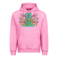 Fuchsia Pink live life in full bloom Urban Hoodie - MaliasSmallBusiness