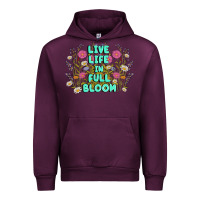 Mauve Wine live life in full bloom Urban Hoodie - MaliasSmallBusiness