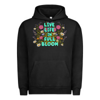 Pigment Black live life in full bloom Urban Hoodie - MaliasSmallBusiness