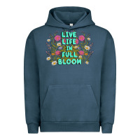 Pigment Midnight Navy live life in full bloom Urban Hoodie - MaliasSmallBusiness