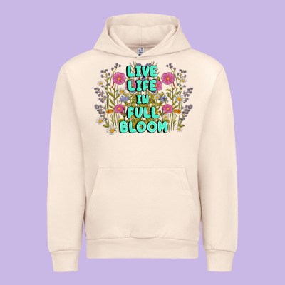 Live Life In Full Bloom Urban Hoodie Designed By Maliassmallbusiness
