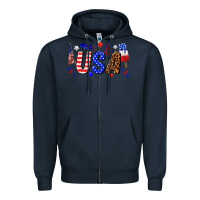 Navy usa 4th of july Zipper Hoodie - texasbilliewilder