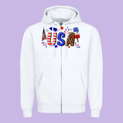 Zipper Hoodie usa 4th of july