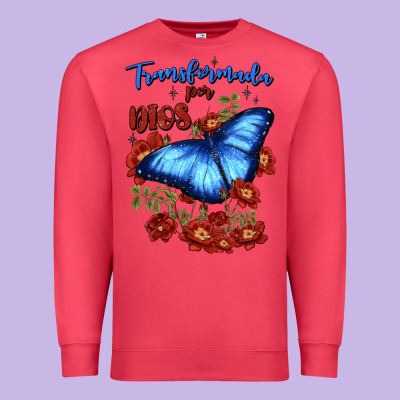 Transformada Por Dios Premium Sweatshirt Designed By Jahusdesignshop