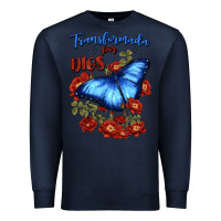 Navy transformada por dios Premium Sweatshirt - JahusDesignShop