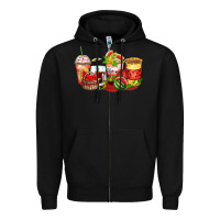 Black watermelon farm fresh coffee cups Zipper Hoodie - Zillion Design Studio