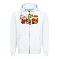 White watermelon farm fresh coffee cups Zipper Hoodie - Zillion Design Studio