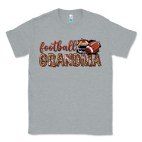 Heather Grey football grandma with leopard Classic Tee - texasbilliewilder