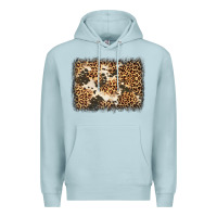 Blue Mist distressed leopard cowhide background Premium Hoodie - Jasminsmagicworld