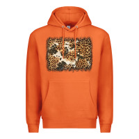 Carrot distressed leopard cowhide background Premium Hoodie - Jasminsmagicworld