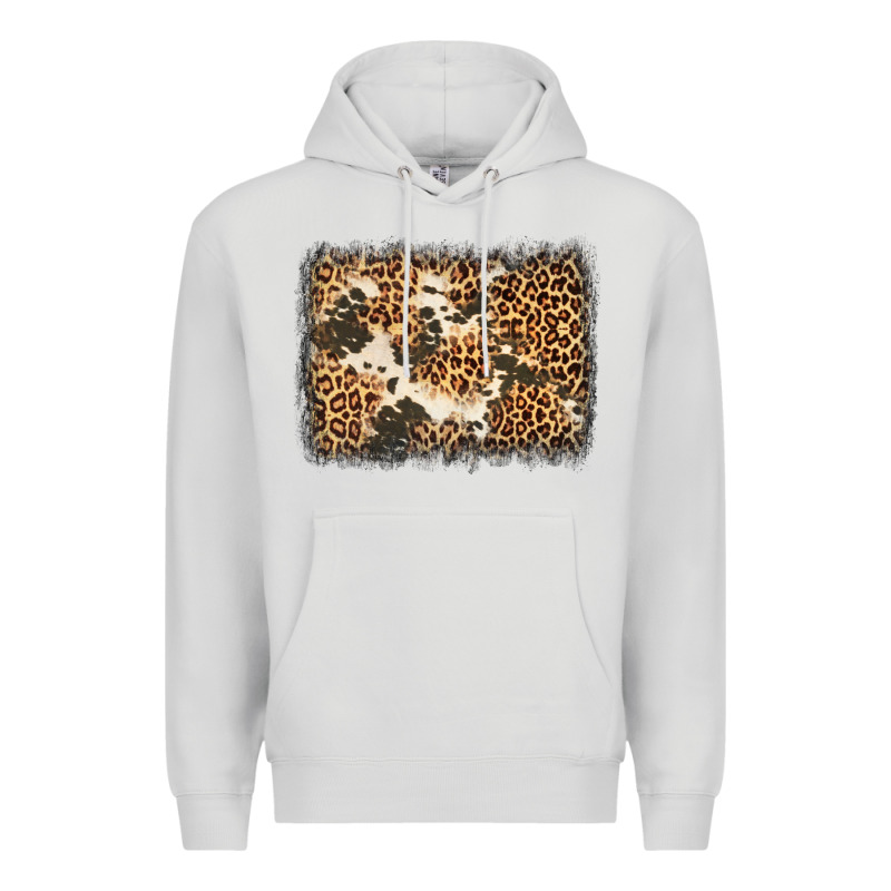 Distressed Leopard Cowhide Background Premium Hoodie by Jasminsmagicworld | Teevron