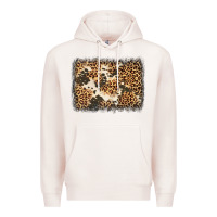 Pale Pink distressed leopard cowhide background Premium Hoodie - Jasminsmagicworld