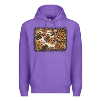 Purple distressed leopard cowhide background Premium Hoodie - Jasminsmagicworld