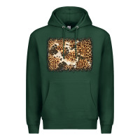 Sports Green distressed leopard cowhide background Premium Hoodie - Jasminsmagicworld