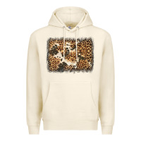 Tofu distressed leopard cowhide background Premium Hoodie - Jasminsmagicworld