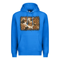 True Royal distressed leopard cowhide background Premium Hoodie - Jasminsmagicworld