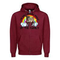 Burgundy i'm the rainbow sheep of the family suffolk sheep black face sheep Zipper Hoodie - RanaPortraitStore