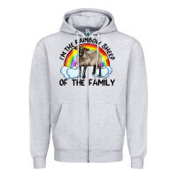 Heather Grey i'm the rainbow sheep of the family suffolk sheep black face sheep Zipper Hoodie - RanaPortraitStore