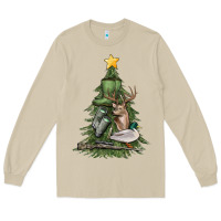 Mushroom hunting christmas tree Long Sleeve Tee - MaliasSmallBusiness