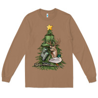 Toasted Coconut hunting christmas tree Long Sleeve Tee - MaliasSmallBusiness