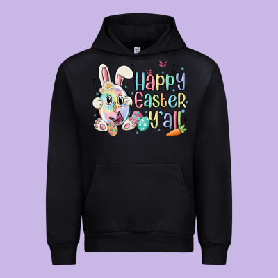 Happy Easter Y'all Urban Hoodie Designed By Maliassmallbusiness