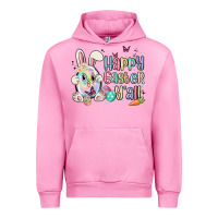 Fuchsia Pink happy easter y'all Urban Hoodie - MaliasSmallBusiness