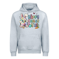 Heather Grey happy easter y'all Urban Hoodie - MaliasSmallBusiness