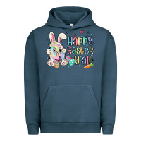 Pigment Midnight Navy happy easter y'all Urban Hoodie - MaliasSmallBusiness