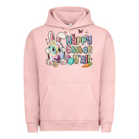 Pigment Salmon happy easter y'all Urban Hoodie - MaliasSmallBusiness