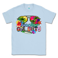 Dusty Blue teacher off duty Classic Tee - Zillion Design Studio