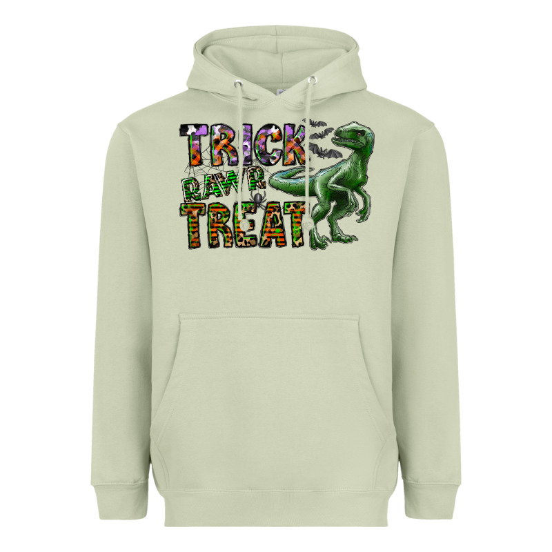 Trick Rawr Treat Heavyweight Hoodie by CowhideDigitalArt | Teevron