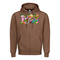 Chestnut tropical coffee cups Zipper Hoodie - Zillion Design Studio